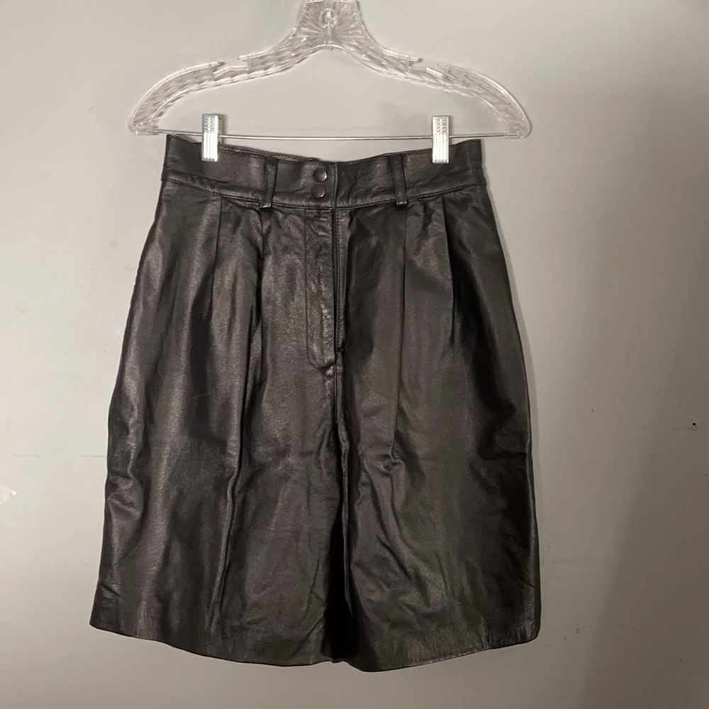 Vintage Bagatelle Leather Shorts